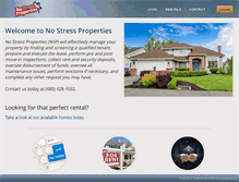 Tablet Screenshot of nostressproperties.com